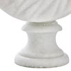 Elegant stone bust in textured white finish