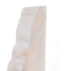 Striking slice of alabaster mounted on clear base with brass accents