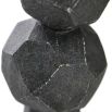 Stacked whittle orb style sculpture in black