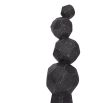 Stacked whittle orb style sculpture in black