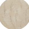 Round, travertine, table centrepiece with Aztec cut-outs