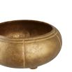 Gold bowl with three raised feet