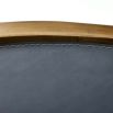 Antique brass tray with rich slate leather lining and wrapped handles