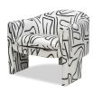 Solid wood frame armchair wrapped in Zebra Black & White fabric