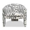 Solid wood frame armchair wrapped in Zebra Black & White fabric