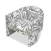 Solid wood frame armchair wrapped in Zebra Black & White fabric