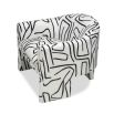 Solid wood frame armchair wrapped in Zebra Black & White fabric