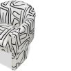 Solid wood frame armchair wrapped in Zebra Black & White fabric