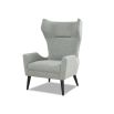 A stylish occasional chair by Liang & Eimil with high back and a gorgeous grey upholstery