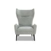 A stylish occasional chair by Liang & Eimil with high back and a gorgeous grey upholstery