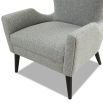 A stylish occasional chair by Liang & Eimil with high back and a gorgeous grey upholstery