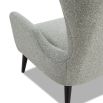 A stylish occasional chair by Liang & Eimil with high back and a gorgeous grey upholstery