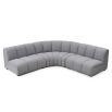 A beautiful boucle grey upholstered modular sofa