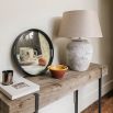 Organic grey terracotta side lamp