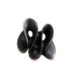 Smooth abstract black sculpture with curved design