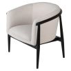 Beige armchair with black outline structure