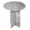 Luxurious brown and grey marble side table