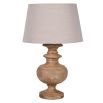 Curvaceous wooden table lamp