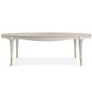 oval coffee table with golden detailings