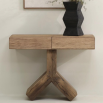 Stylish small reclaimed oak console table, perfect for any space. Eco-friendly design adds charm and warmth to your home decor.