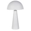 White mushroom-shaped table lamp