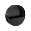 Contemporary round wall mounted planter in black 