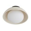 Crackled ceramic shade ceiling light in cream