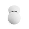 Spherical ceiling light with alabaster finish and black band detail