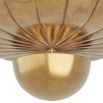 art deco style floret ceiling light in brass