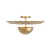 art deco style floret ceiling light in brass