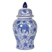 Gorgeous jar with ornate blue detailing