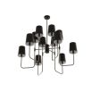 Multi-shade black and gold chandelier