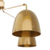 Contemporary brass ceiling light in brass finish and four light shades