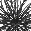 Black chandelier with bursting branches