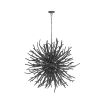 Black chandelier with bursting branches