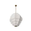 Cloud-like white ceiling light with brass drop