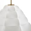 Cloud-like white ceiling light with brass drop