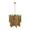 Glamorous star-shaped chandelier with gold chain tassel design