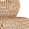 Large rattan light with curvaceous two tier silhouette