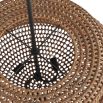 Large rattan light with curvaceous two tier silhouette