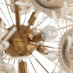 Chandelier with ivory coconut shells hand-formed into delicate dandelion shapes