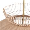 Large rounded rattan chandelier