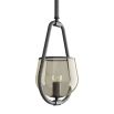 rattan wrapped dark pendant light