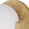 Wood effect sconce with orb shade