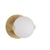 Wood effect sconce with orb shade