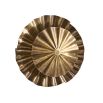 Glistening gold ruffled disc wall light