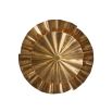 Glistening gold ruffled disc wall light