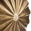 Glistening gold ruffled disc wall light