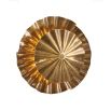 Glistening gold ruffled disc wall light