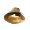 shell-shaped wall light or flush mount in gold